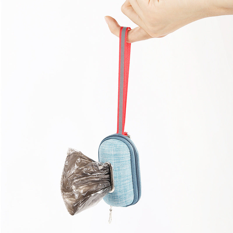 Dispensador portátil de bolsas para excrementos de perros y gatos, soporte para bolsas de recogida